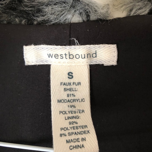 Vest black and white faux fur - Picture 3 of 3